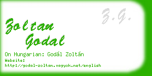 zoltan godal business card